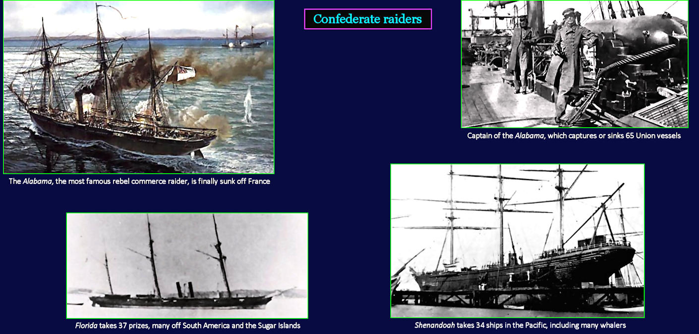 Confederate commerce raiders, Civil War